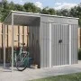 Cobertizo jardín tejado alargado acero gris 277x110,5x181 cm de vidaXL, Cobertizos - Ref: Foro24-364525, Precio: 249,25 €, De...