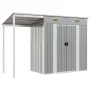 Cobertizo jardín tejado alargado acero gris 277x110,5x181 cm de vidaXL, Cobertizos - Ref: Foro24-364525, Precio: 249,25 €, De...