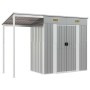 Cobertizo jardín tejado alargado acero gris 277x110,5x181 cm de vidaXL, Cobertizos - Ref: Foro24-364525, Precio: 259,30 €, De...