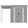 Cobertizo jardín tejado alargado acero gris 277x110,5x181 cm de vidaXL, Cobertizos - Ref: Foro24-364525, Precio: 249,25 €, De...