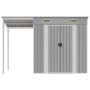 Cobertizo jardín tejado alargado acero gris 277x110,5x181 cm de vidaXL, Cobertizos - Ref: Foro24-364525, Precio: 259,30 €, De...