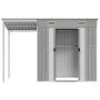 Cobertizo jardín tejado alargado acero gris 277x110,5x181 cm de vidaXL, Cobertizos - Ref: Foro24-364525, Precio: 249,25 €, De...