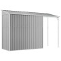 Cobertizo jardín tejado alargado acero gris 277x110,5x181 cm de vidaXL, Cobertizos - Ref: Foro24-364525, Precio: 259,30 €, De...