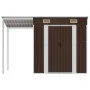 Cobertizo jardín tejado alargado acero marrón 277x110,5x181 cm de vidaXL, Cobertizos - Ref: Foro24-364527, Precio: 248,28 €, ...