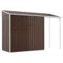 Cobertizo jardín tejado alargado acero marrón 277x110,5x181 cm de vidaXL, Cobertizos - Ref: Foro24-364527, Precio: 248,28 €, ...