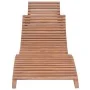 Tumbona plegable de madera maciza de teca de vidaXL, Tumbonas - Ref: Foro24-44666, Precio: 173,02 €, Descuento: %