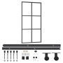 Puerta corredera con herrajes ESG vidrio y aluminio 102x205 cm de vidaXL, Puertas - Ref: Foro24-3081949, Precio: 270,56 €, De...