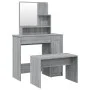 Schminktisch-Set Sonoma, Grau, 86,5 x 35 x 136 cm von vidaXL, Schlafzimmerkommoden - Ref: Foro24-3114153, Preis: 110,98 €, Ra...