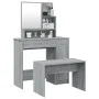 Schminktisch-Set Sonoma, Grau, 86,5 x 35 x 136 cm von vidaXL, Schlafzimmerkommoden - Ref: Foro24-3114153, Preis: 110,98 €, Ra...