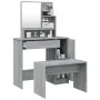 Schminktisch-Set Sonoma, Grau, 86,5 x 35 x 136 cm von vidaXL, Schlafzimmerkommoden - Ref: Foro24-3114153, Preis: 110,98 €, Ra...