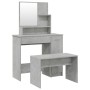 Juego de tocador color gris hormigón 86,5x35x136 cm de vidaXL, Tocadores para dormitorios - Ref: Foro24-3114150, Precio: 101,...