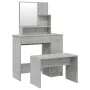 Schminktisch-Set in Betongrau, 86,5 x 35 x 136 cm von vidaXL, Schlafzimmerkommoden - Ref: Foro24-3114150, Preis: 100,04 €, Ra...