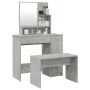 Concrete gray dressing table set 86.5x35x136 cm by vidaXL, Bedroom Dressers - Ref: Foro24-3114150, Price: 100,04 €, Discount: %