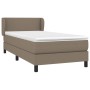 Cama box spring con colchón tela gris taupe 80x200 cm de vidaXL, Camas y somieres - Ref: Foro24-3126041, Precio: 303,77 €, De...