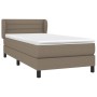 Cama box spring con colchón tela gris taupe 80x200 cm de vidaXL, Camas y somieres - Ref: Foro24-3126281, Precio: 304,61 €, De...