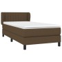 Cama box spring con colchón tela marrón oscuro 80x200 cm de vidaXL, Camas y somieres - Ref: Foro24-3126360, Precio: 311,02 €,...