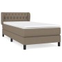 Cama box spring con colchón tela gris taupe 90x200 cm de vidaXL, Camas y somieres - Ref: Foro24-3126457, Precio: 323,76 €, De...