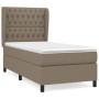 Cama box spring con colchón tela gris taupe 90x200 cm de vidaXL, Camas y somieres - Ref: Foro24-3128177, Precio: 397,79 €, De...
