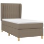 Cama box spring con colchón tela gris taupe 90x200 cm de vidaXL, Camas y somieres - Ref: Foro24-3128657, Precio: 389,24 €, De...