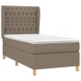 Cama box spring con colchón tela gris taupe 90x200 cm de vidaXL, Camas y somieres - Ref: Foro24-3128737, Precio: 414,23 €, De...