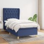Cama box spring con colchón tela azul 80x200 cm de vidaXL, Camas y somieres - Ref: Foro24-3128723, Precio: 357,86 €, Descuent...