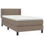 Cama box spring con colchón tela gris taupe 80x200 cm de vidaXL, Camas y somieres - Ref: Foro24-3129509, Precio: 305,51 €, De...