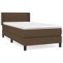 Cama box spring con colchón tela marrón oscuro 80x200 cm de vidaXL, Camas y somieres - Ref: Foro24-3129668, Precio: 312,43 €,...