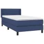 Box spring bed with blue fabric mattress 80x200 cm by vidaXL, Beds and slatted bases - Ref: Foro24-3129751, Price: 308,33 €, ...