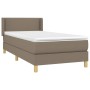 Cama box spring con colchón tela gris taupe 90x200 cm de vidaXL, Camas y somieres - Ref: Foro24-3130165, Precio: 319,83 €, De...