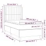 Box spring bed with taupe gray fabric mattress 90x200 cm by vidaXL, Beds and slatted bases - Ref: Foro24-3131565, Price: 376,...