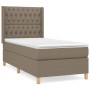 Cama box spring con colchón tela gris taupe 90x200 cm de vidaXL, Camas y somieres - Ref: Foro24-3132205, Precio: 407,31 €, De...