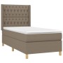 Cama box spring con colchón tela gris taupe 90x200 cm de vidaXL, Camas y somieres - Ref: Foro24-3132205, Precio: 407,31 €, De...