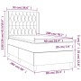 Cama box spring con colchón tela gris taupe 90x200 cm de vidaXL, Camas y somieres - Ref: Foro24-3132205, Precio: 407,31 €, De...