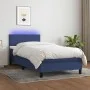 Box spring bed with mattress and LED blue fabric 80x200 cm by vidaXL, Beds and slatted bases - Ref: Foro24-3132955, Price: 30...