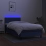 Cama box spring con colchón y LED tela azul 80x200 cm de vidaXL, Camas y somieres - Ref: Foro24-3132955, Precio: 300,89 €, De...