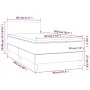 Cama box spring con colchón LED tela gris taupe 80x200 cm de vidaXL, Camas y somieres - Ref: Foro24-3132953, Precio: 298,95 €...