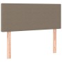 Cama box spring con colchón LED tela gris taupe 90x200 cm de vidaXL, Camas y somieres - Ref: Foro24-3132969, Precio: 318,28 €...