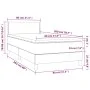 Cama box spring colchón y luces LED tela azul 80x200 cm de vidaXL, Camas y somieres - Ref: Foro24-3133035, Precio: 285,04 €, ...