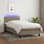 Cama box spring colchón y luces LED gris taupe 80x200 cm de vidaXL, Camas y somieres - Ref: Foro24-3133193, Precio: 294,04 €,...