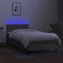 Cama box spring colchón y luces LED gris taupe 80x200 cm de vidaXL, Camas y somieres - Ref: Foro24-3133193, Precio: 294,04 €,...