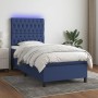 Cama box spring colchón y luces LED tela azul 80x200 cm de vidaXL, Camas y somieres - Ref: Foro24-3135075, Precio: 370,99 €, ...