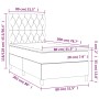 Cama box spring colchón y luces LED tela azul 80x200 cm de vidaXL, Camas y somieres - Ref: Foro24-3135075, Precio: 370,99 €, ...