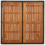 Mesa de jardín superficie de madera ratán PE negro 90x90x75 cm en Mesas de jardín | Comprar online en Foru.es