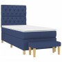 Cama box spring con colchón tela azul 80x200 cm de vidaXL, Camas y somieres - Ref: Foro24-3137355, Precio: 366,84 €, Descuent...