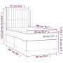 Cama box spring colchón y luces LED tela gris taupe 90x200 cm de vidaXL, Camas y somieres - Ref: Foro24-3138449, Precio: 374,...