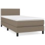 Cama box spring con colchón tela gris taupe 90x200 cm de vidaXL, Camas y somieres - Ref: Foro24-3139949, Precio: 313,61 €, De...