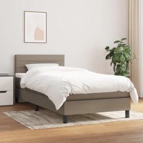 Cama box spring con colchón tela gris taupe 80x200 cm de vidaXL, Camas y somieres - Ref: Foro24-3140093, Precio: 294,91 €, De...