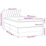 Cama box spring con colchón tela gris taupe 90x200 cm de vidaXL, Camas y somieres - Ref: Foro24-3140269, Precio: 314,81 €, De...