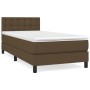 Cama box spring con colchón tela marrón oscuro 80x200 cm de vidaXL, Camas y somieres - Ref: Foro24-3140332, Precio: 303,94 €,...
