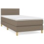 Cama box spring con colchón tela gris taupe 90x200 cm de vidaXL, Camas y somieres - Ref: Foro24-3140669, Precio: 308,30 €, De...